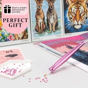 Elegant Pink Diamond Art Tool